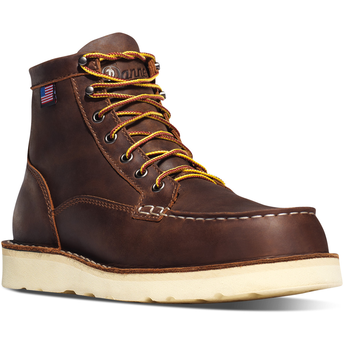 Botas De Trabajo Danner Hombre Mexico - Bull Run Moc Toe 6 Steel Toe Marrom Oscuro - OTKMS2561